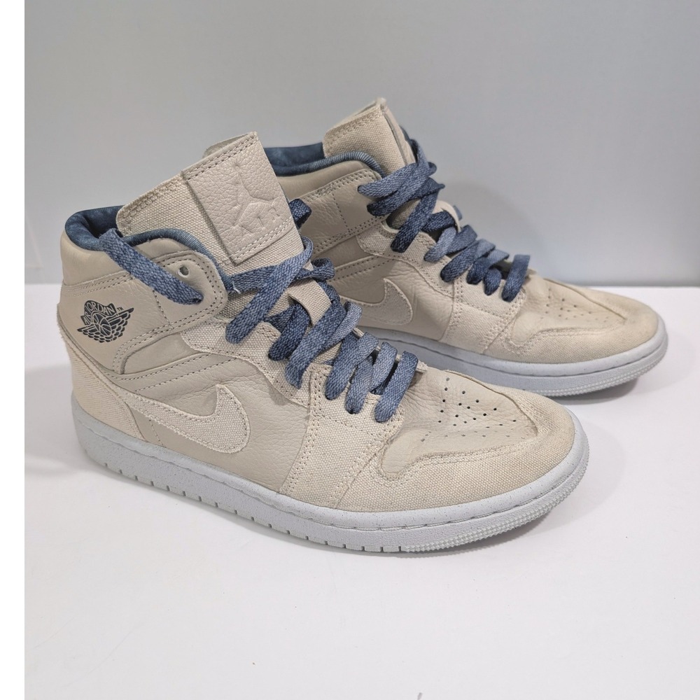 Jordan 1 Mid SE Sanddrift Indigo Youth 6.5 DM9126-104 Beige Blue Sneakers